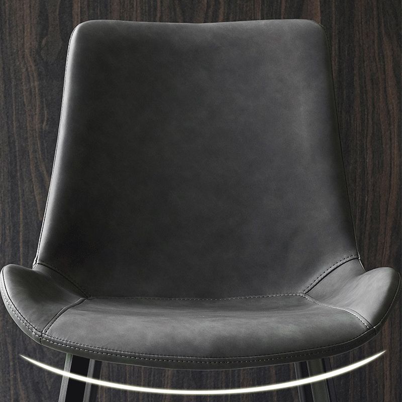 Contemporary Design Leather Dining Chairs Solid Back Armless Side Chairs Clearhalo ' kitchen&dining_furn' 'Dining Chairs' 'Dining Tables & Seating' 'dining_chair' 'furn' 'furn_dining_chair' 'Furniture' 'furniture_dining_chair' 'Kitchen & Dining Furniture' 'kitchen' 1200x1200_089c99ed-8279-457d-87aa-384f1fcf2224