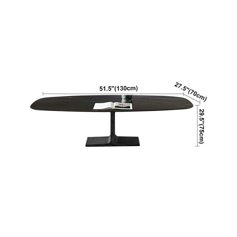 Oval Contemporary Dining Table Black Sintered Stone Table with Pedestal Base Clearhalo ' dining_table' 'Dining Tables & Seating' 'Dining Tables' 'furn' 'furn_dining_table' 'Furniture' 'furniture_dining_table' 'Kitchen & Dining Furniture' 'kitchen&dining_furn' 'kitchen' 'kitchen_dining_table' 1200x1200_08a273fb-a078-4f95-a508-69c72be0fc9a