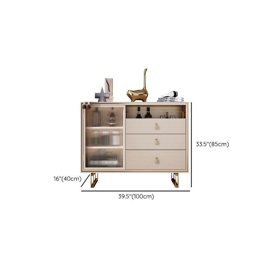 Porte di vetro contemporanea Sideboard a buffet bianco scheda laterale