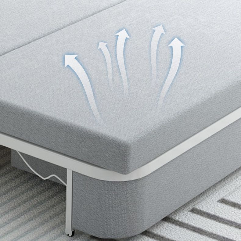 Cuscini rimovibili in tessuto divano letto per dormiente contemporaneo in grigio