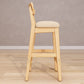 Modern Solid Wood Counter Stool Bar-height Low Back Bar Stool with Footrest Clearhalo 'Bar Furniture' 'Bar Stools' 'bar_stools' 'furn' 'furn_bar_stools' 'Furniture' 'Kitchen & Dining Furniture' 1200x1200_08a5bb81-560b-4f22-9e28-078832b057b2