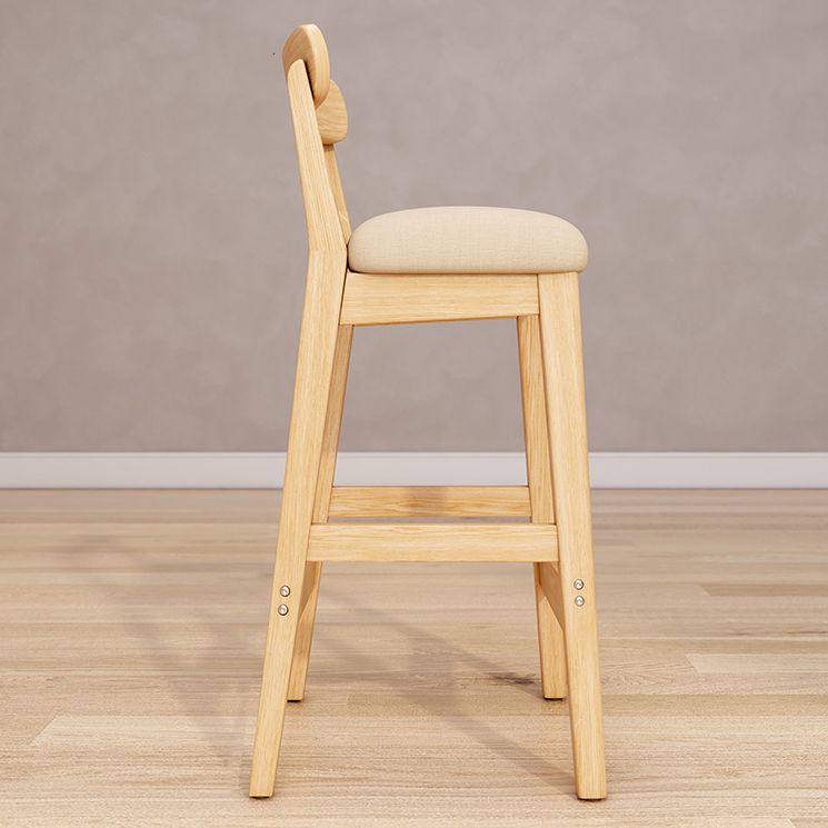 Modern Solid Wood Counter Stool Bar-height Low Back Bar Stool with Footrest Clearhalo 'Bar Furniture' 'Bar Stools' 'bar_stools' 'furn' 'furn_bar_stools' 'Furniture' 'Kitchen & Dining Furniture' 1200x1200_08a5bb81-560b-4f22-9e28-078832b057b2