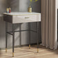 Modern Slate Top Vanity Makeup Table Set Grey Makeup Vanity Desk Table