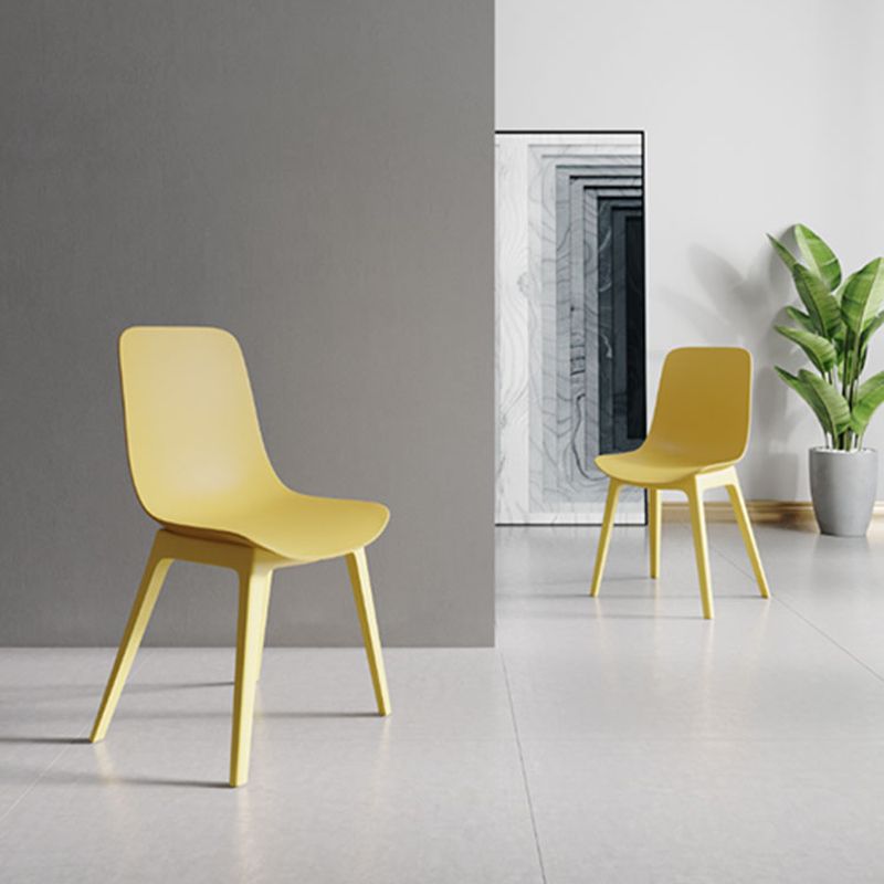 Scandinavian Armless Solid Back Chair Plastic Dining Side Chairs Clearhalo ' kitchen&dining_furn' 'Dining Chairs' 'Dining Tables & Seating' 'dining_chair' 'furn' 'furn_dining_chair' 'Furniture' 'furniture_dining_chair' 'Kitchen & Dining Furniture' 'kitchen' 1200x1200_08a6c115-184a-4434-a5b5-d03d9c81a73e