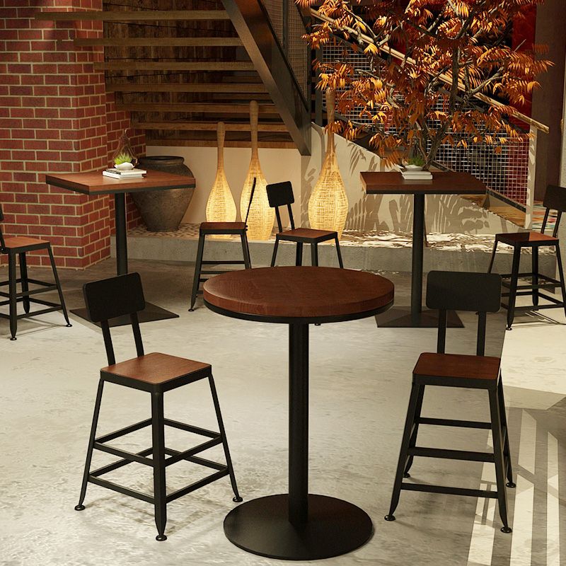 Industrial Wood Top Counter Table Black Metal Base Table for Coffee Shop Clearhalo 'Bar Furniture' 'Bar Tables' 'bar_tables' 'furn' 'furn_bar_tables' 'Furniture' 'furniture_bar_tables' 'Kitchen & Dining Furniture' 'kitchen&dining_furn' 'kitchen' 1200x1200_08a73513-3b1c-420e-be55-c87585f5ec64