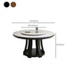 Sintered Stone Dining Table Round Dinner Table with Rubberwood Base for Dining Room Clearhalo 'Dining Tables & Seating' 'Dining Tables' 'dining_table' 'furn' 'furn_dining_table' 'Furniture' 'Kitchen & Dining Furniture' 1200x1200_08a86374-3c04-4e71-80cf-975b0d62d3fa