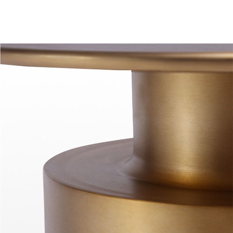 Mesa de café de selección de color de color de metal base de pedestal de estilo moderno de mediados de siglo