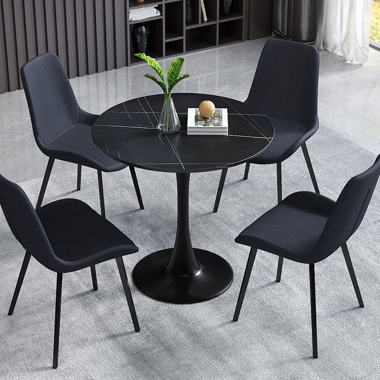Simplicity Round Dining Room Table Sintered Stone Table with Tulip Base Clearhalo ' dining_table' 'Dining Tables & Seating' 'Dining Tables' 'furn' 'furn_dining_table' 'Furniture' 'furniture_dining_table' 'Kitchen & Dining Furniture' 'kitchen&dining_furn' 'kitchen' 'kitchen_dining_table' 1200x1200_08aadd5f-a753-47ff-9b89-6bb9553b995a
