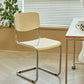 Modern Open Back Side Chair Plastic Armless Dining Chair with Metal Base