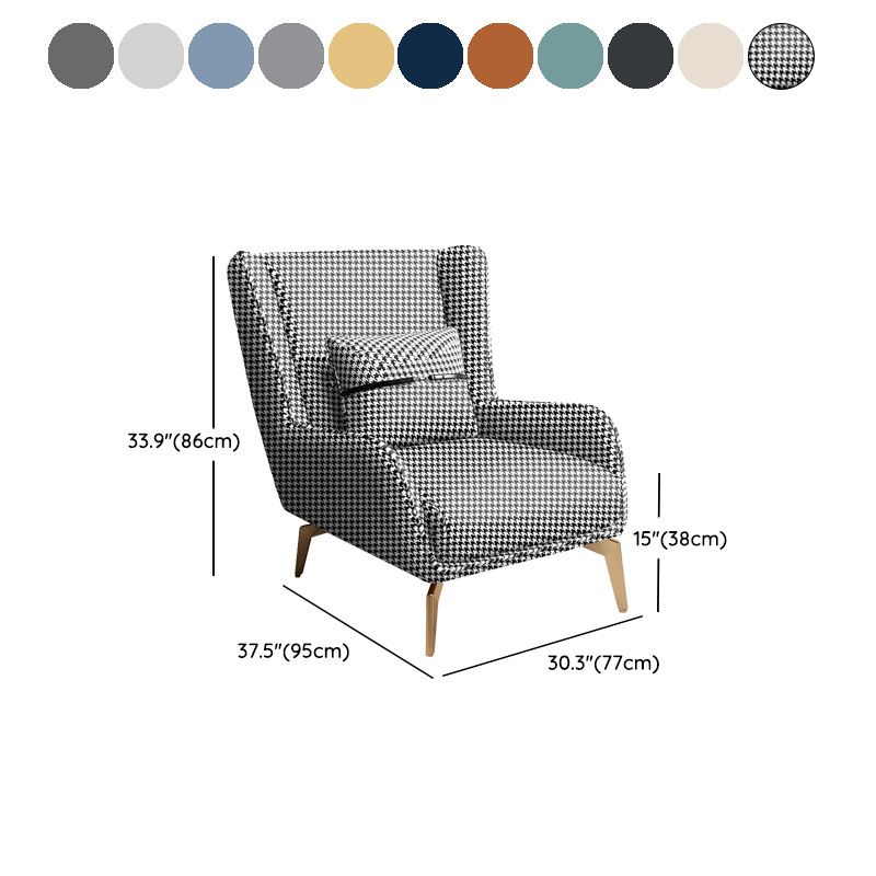Glam Style Pu Leather Wingback Chair Pillow Back Flared Arm Chair Clearhalo 'Accent Chairs' 'accent_chairs' 'Chairs & Seating' 'furn' 'furn_accent_chairs' 'Furniture' 'Living Room Furniture' 1200x1200_08ae5aaf-91f0-4fe5-9147-1acc2c26bca3