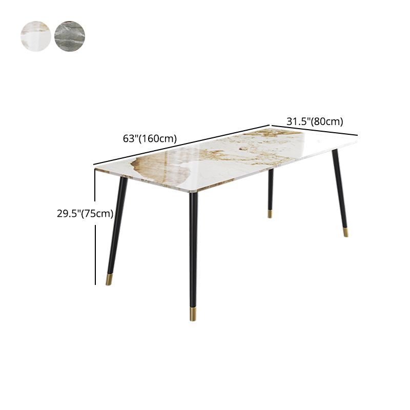 Glam Style 1/4/7 Pieces Dining Set Sintered Stone Dining Table for Home Use Clearhalo 'Dining Room Sets' 'Dining Tables & Seating' 'dining_room_set' 'furn' 'furn_dining_room_set' 'Furniture' 'furniture_dining_room_set' 'Kitchen & Dining Furniture' 'kitchen&dining_furn' 'kitchen' 1200x1200_08afa195-3fd7-46fe-b454-a8b0cb686908