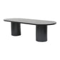 Contemporary Wood Top Oval Dinette Table Metal Base Dining Table for Living Room Clearhalo 'Dining Tables & Seating' 'Dining Tables' 'dining_table' 'furn' 'furn_dining_table' 'Furniture' 'furniture_dining_table' 'Kitchen & Dining Furniture' 'kitchen' 'kitchen_dining_table' 1200x1200_08b018c4-0fc0-48f1-b3d9-1b55a8146700