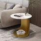 Contemporary Round Double Tier End Table Slate Top Side End Table Clearhalo 'Coffee & Accent Tables' 'End & Side Tables' 'end_side_tables' 'furn' 'furn_end_side_tables' 'Furniture' 'Living Room Furniture' 1200x1200_08b0287d-3e71-4605-a40f-df3dd111db23
