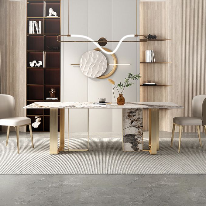 Luxury 1/3/4/5/6 Pieces Dining Set Sintered Stone Dining Table with Leather Chairs Clearhalo 'Dining Room Sets' 'Dining Tables & Seating' 'dining_room_set' 'furn' 'furn_dining_room_set' 'Furniture' 'furniture_dining_room_set' 'Kitchen & Dining Furniture' 'kitchen&dining_furn' 'kitchen' 1200x1200_08b0369f-6c5d-4a32-8423-092e0c77aae5