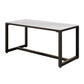 Modern Style White Dining Table Sintered Stone Table with Black Frame for Dining Room Clearhalo ' dining_table' 'Dining Tables & Seating' 'Dining Tables' 'furn' 'furn_dining_table' 'Furniture' 'furniture_dining_table' 'Kitchen & Dining Furniture' 'kitchen&dining_furn' 'kitchen' 'kitchen_dining_table' 1200x1200_08b23195-8f61-4831-8f46-83408dc5c5bb