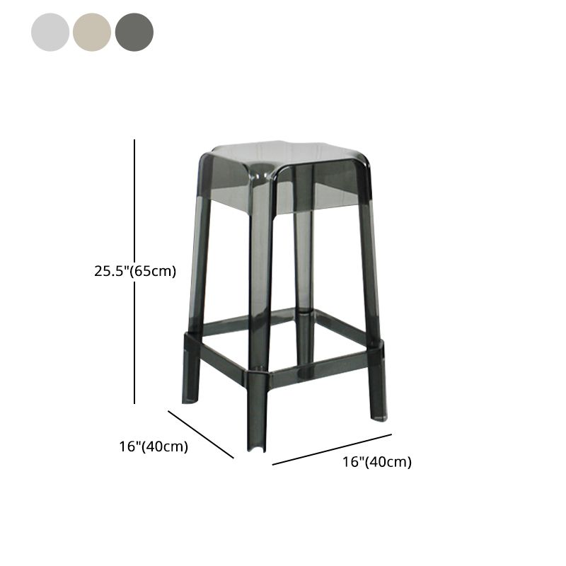 Modern Backless Plastic Bar Stool Footrest Square Stack-able Indoor Stool Clearhalo 'Bar Furniture' 'Bar Stools' 'bar_stools' 'furn' 'furn_bar_stools' 'furniture_bar_stools' 'Kitchen & Dining Furniture' 'kitchen&dining_furn' 'kitchen' 'kitchen_furn' Furniture' 1200x1200_08b2a54c-5e39-4351-bceb-49dfeb7733b1