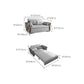 Foldable Glam Sleeper Sofa Flared Arms Convertible Sofas with Storage