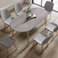 Contemporary Oval Dining Table Sintered Stone Dining Table with 4 Metal Legs for Dining Room Clearhalo ' dining_table' 'Dining Tables & Seating' 'Dining Tables' 'Furniture' 'furniture_dining_table' 'Kitchen & Dining Furniture' 'kitchen&dining_furn' 'kitchen' 'kitchen_dining_table' 1200x1200_08b43500-9268-49fd-94b2-7e10573f85f0