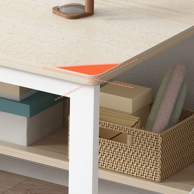 Scrivania industriale rettangolare da 60 "scrivania in legno di larghezza