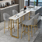 Living Room Bar Table 42-inch Height Stone Top and Metal Base Bistro Table Clearhalo 'Bar Furniture' 'Bar Tables' 'bar_tables' 'furn' 'furn_bar_tables' 'Furniture' 'furniture_bar_tables' 'Kitchen & Dining Furniture' 1200x1200_08b6e227-3e9d-40d9-a090-4632a678418c