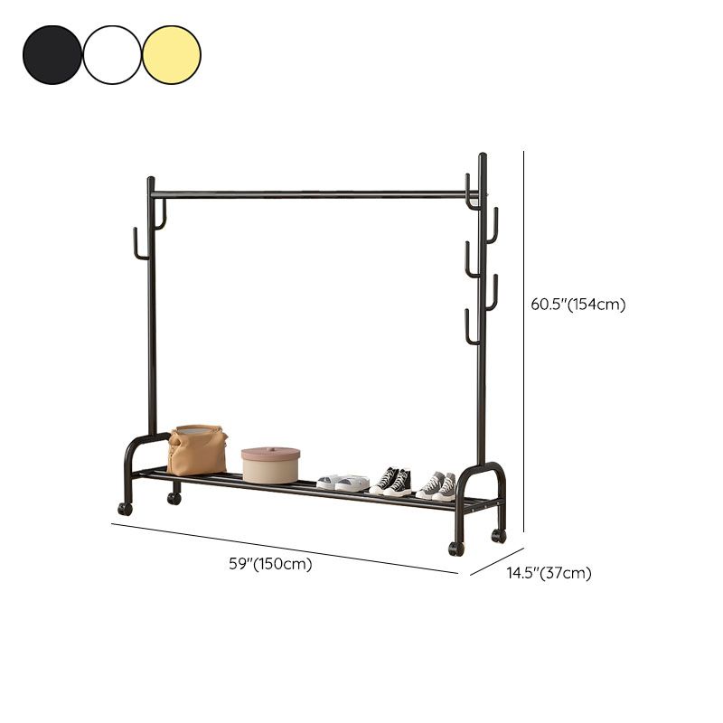 Modern Coat Rack Hanging Rail Storage Shelving and Hooks Coat Hanger Clearhalo 'Entry & Mudroom Furniture' 'furn' 'furn_hall_tree_coat_racks' 'Furniture' 'Hall Trees & Coat Racks' 'hall_tree_coat_racks' 1200x1200_08b7a7af-4441-441e-8e68-a8cfc8bc651e