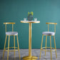 Glam Low Back Bar and Counter Stool Round Stool with 4 Gold Legs Clearhalo 'Bar Furniture' 'Bar Stools' 'bar_stools' 'furniture_bar_stools' 'Kitchen & Dining Furniture' 'kitchen&dining_furn' 'kitchen' 'kitchen_furn' Furniture' 1200x1200_08b7ba5a-98f7-413d-ab49-7dfa97a27b45