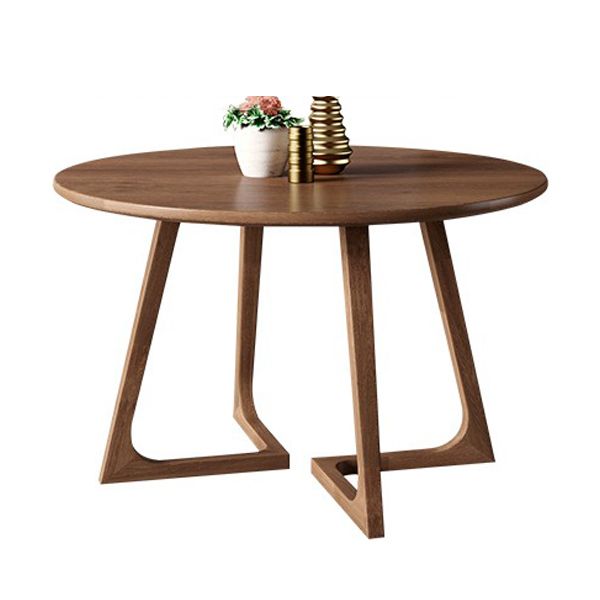 Kitchen Dinner Table Dining Room Round Wood Top Dining Table Clearhalo 'Dining Tables & Seating' 'Dining Tables' 'dining_table' 'furn' 'furn_dining_table' 'Furniture' 'Kitchen & Dining Furniture' 1200x1200_08b851bc-d532-42a0-ad1a-3f65572b0164