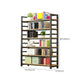 Modern Black Open Back Shelf Bookkast planken opgenomen voor thuiskantoor