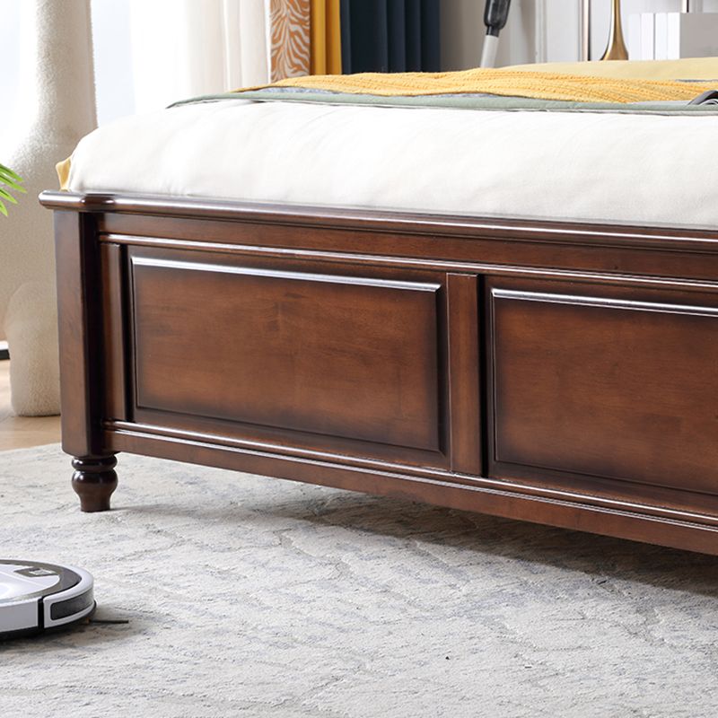 Mid-Century Modern Standard Bed Solid Wood Bed Pine Wood Nail Head Clearhalo 'Bedroom Furniture' 'Beds' 'furn' 'furn_beds' 'Furniture' 1200x1200_08bba67f-fb74-4002-9f8f-789bc00b9d27