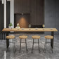 Industrial Style Rectangle Bar Table Solid Wood Bar Dining Table for Dining Room