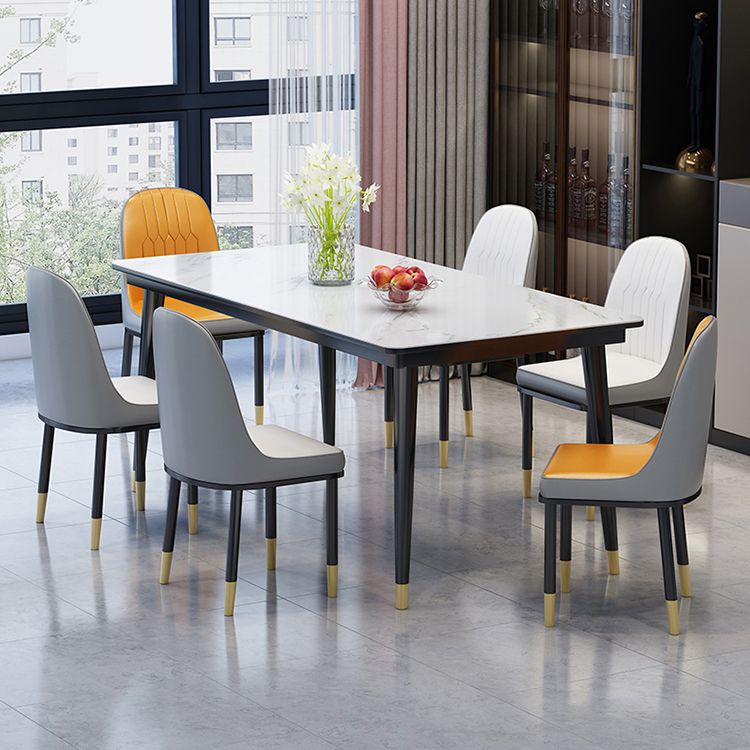 Simple Rectangle Shape Kitchen Dining Table Sintered Stone Dining Table with 4 Legs Base Clearhalo ' dining_table' 'Dining Tables & Seating' 'Dining Tables' 'furn' 'furn_dining_table' 'Furniture' 'furniture_dining_table' 'Kitchen & Dining Furniture' 'kitchen&dining_furn' 'kitchen' 'kitchen_dining_table' 1200x1200_08bc87b7-5a22-44ce-a14f-9987c773e896