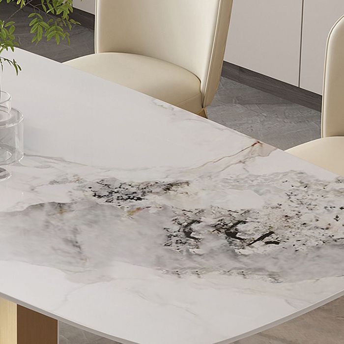 Luxurious Sintered Stone Top Dining Set Rectangle 1/4/5/6/7 Pieces Dining Room Table Set Clearhalo 'Dining Room Sets' 'Dining Tables & Seating' 'dining_room_set' 'furn' 'furn_dining_room_set' 'Furniture' 'Kitchen & Dining Furniture' 1200x1200_08bcc0ff-6052-42e7-8b26-99e7c154460b