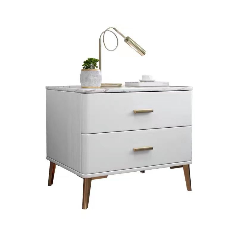 Glam 2 tiroirs accent table table de chevet antique