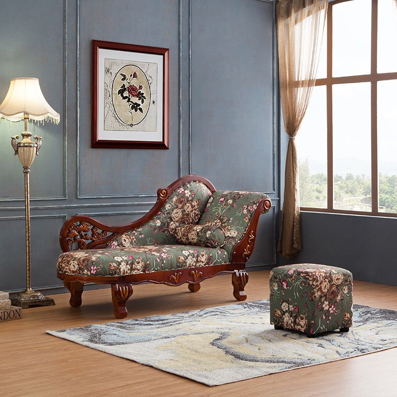 French Country Upholstered Chaise Lounge Couch One Armed Lounge Chair in Solid Wood Clearhalo 'Chairs & Seating' 'Chaise Lounge' 'chaise_lounge' 'furn' 'furn_chaise_lounge' 'Furniture' 'Living Room Furniture' 1200x1200_08be5fc1-fb94-47a7-bc9a-bbed492ad648