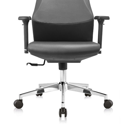 Modern Desk Chair Leather Computer Chair in Black/Gray High-Back Chair with Wheels Clearhalo 'furn' 'furn_office_chair' 'Furniture' 'Office Chairs' 'Office Furniture' 'office_chair' 1200x1200_08bf1dd9-a810-4221-a9cb-51925b931c08