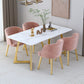 Modern Double Pedestal Dining Table Stone Dining Table for Home