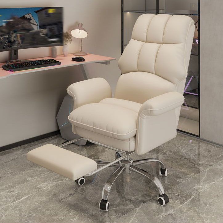 High Back Faux Leather Desk Chair Height-adjustable Office Chair for Home Office Clearhalo 'furn' 'furn_office_chair' 'Furniture' 'Office Chairs' 'Office Furniture' 'office_chair' 1200x1200_08c394bb-0910-4421-9c8d-f6385be65f13