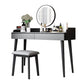 Stone Top Makeup Table with 2 Drawers 15.74" Wide Vanity Tables Clearhalo 'Bedroom Furniture' 'furn' 'furn_makeup_vanities' 'Furniture' 'Makeup Vanities' 'makeup_vanities' 1200x1200_08c5a734-4c60-498b-b451-9adab2a8ba6b