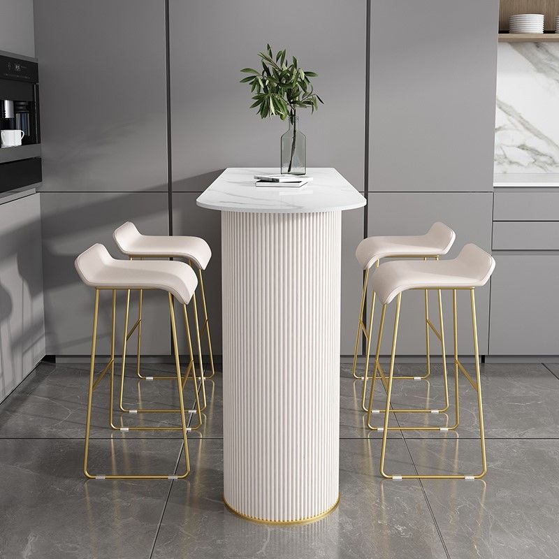Faux Leather Bar Stool Modern Bar Height Armless Stool with Gold Base Clearhalo 'Bar Furniture' 'Bar Stools' 'bar_stools' 'furn' 'furn_bar_stools' 'Furniture' 'Kitchen & Dining Furniture' 1200x1200_08c5c658-6693-4d15-bcf6-fce8d6fe212f
