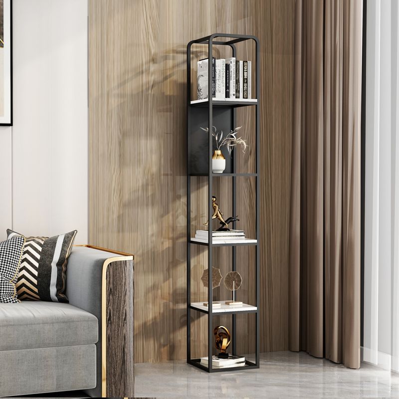 Glam Style Metal Bookshelf Open Etagere Shelf Bookcase for Home Office Clearhalo 'Bookcases' 'furn' 'furn_bookcases' 'Furniture' 'furniture_bookcases' 'Office Furniture' 1200x1200_08c61ce5-ecdd-413c-afa0-b25e8c518856