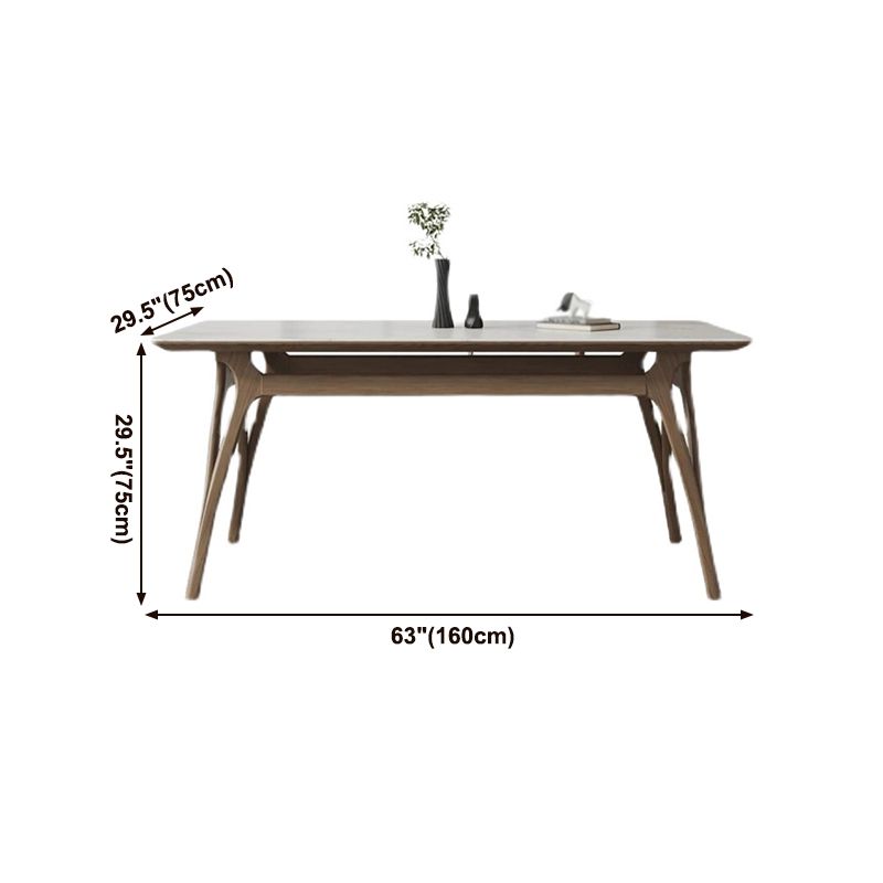 Sintered Stone Rectangle Dining Table White Stone Top Table with Wooden Base and 4 Legs Clearhalo ' dining_table' 'Dining Tables & Seating' 'Dining Tables' 'furn' 'furn_dining_table' 'Furniture' 'furniture_dining_table' 'Kitchen & Dining Furniture' 'kitchen&dining_furn' 'kitchen' 'kitchen_dining_table' 1200x1200_08c63dd4-8fa3-4605-b60e-781989369ba7