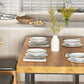 Industrial Rectangle Dining Table Set 1/2/5/6/7 Pieces Natural Solid Wood Dinette Set Clearhalo 'Dining Room Sets' 'Dining Tables & Seating' 'dining_room_set' 'furn' 'furn_dining_room_set' 'Furniture' 'Kitchen & Dining Furniture' 1200x1200_08c6a80f-0f03-4732-b566-2745292b35a6