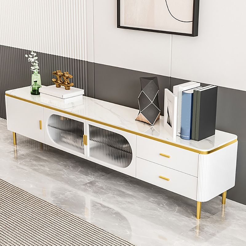 Stone Media Console Enclosed Storage TV Stand Console with Drawers Clearhalo 'furn' 'furn_tv_stands_entertainment_centers' 'Furniture' 'Living Room Furniture' 'TV Stands & Entertainment Centers' 'TV Stands & Media Storage Furniture' 'tv_stands_entertainment_centers' 1200x1200_08c70503-eda3-4352-80ac-5a0cbad1be47