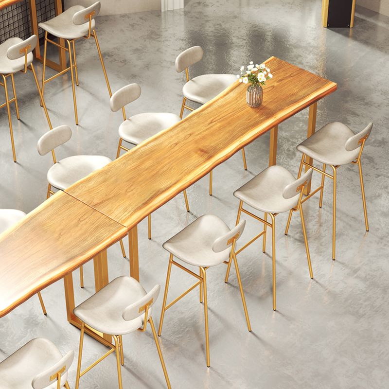 Faux Leather Bar Stools Scandinavian Low Back Armless Barstool with 4 Iron Legs Clearhalo 'Bar Furniture' 'Bar Stools' 'bar_stools' 'furn' 'furn_bar_stools' 'Furniture' 'Kitchen & Dining Furniture' 1200x1200_08c7252a-8f0f-411d-8989-0e2a7acf8d83