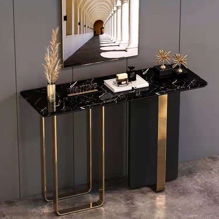 Tavolo di accento console contemporanea rettangolo tavolo console di finitura antica in marmo