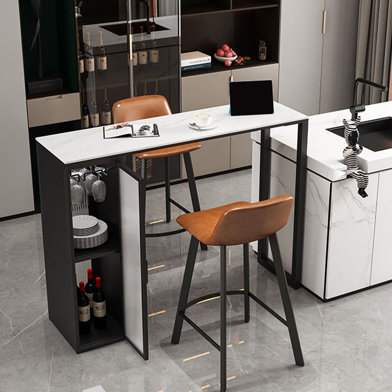 Bartafel in industriële stijl Rechthoekige stenen bar Eetbartafel