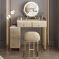 26.77" Wide Dressing Table with 5 Drawers Luxurious Stone Top Vanity