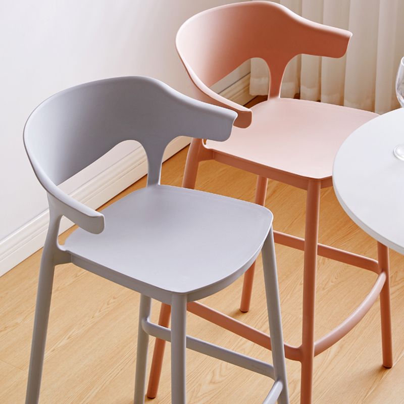 Scandinavian Style PP Bar-stool Square Seat Counter Stool for Kitchen Bar Clearhalo 'Bar Furniture' 'Bar Stools' 'bar_stools' 'furn' 'furn_bar_stools' 'furniture_bar_stools' 'Kitchen & Dining Furniture' 'kitchen&dining_furn' 'kitchen' 'kitchen_furn' Furniture' 1200x1200_08c944a3-3980-442a-bf48-e472625534ce