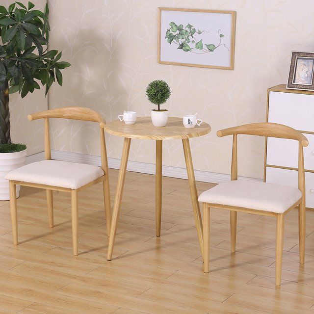 Contemporary Round and Wooden Square Dining Table for 2 People Clearhalo 'Dining Tables & Seating' 'Dining Tables' 'dining_table' 'furn' 'furn_dining_table' 'Furniture' 'Kitchen & Dining Furniture' 1200x1200_08c9a206-0ac0-40d0-b8f2-25e1d10b328f