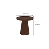 スカンジナビアの茶色のテーブルラウンドペデスタルソリッドウッドエンドテーブル